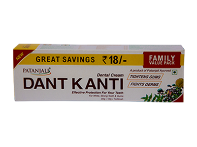 Patanjali DANT KANTI NATURAL FAMILY VALUE PACK- Buy Herbal toothpaste ...