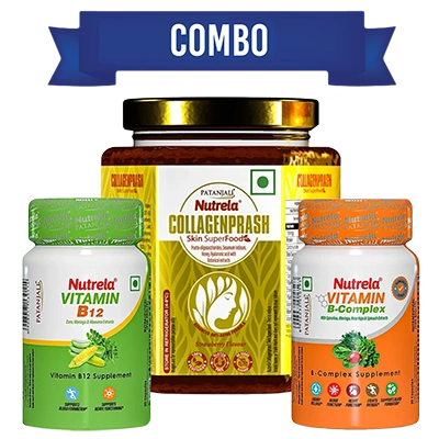 Combo-Nutrela Collagenprash (400G) + Nutrela B12 Capsule (30N)  +  B-Complex (30N)