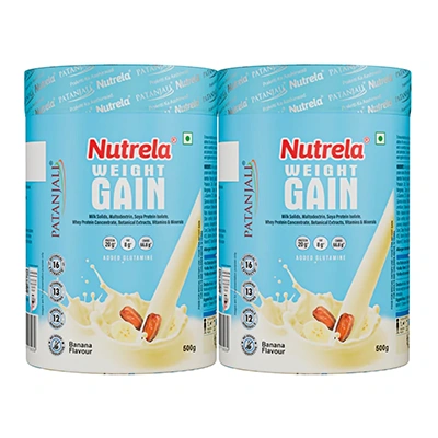 Patanjali Nutrela Weight Gain - Banana Flavor - 500g (pack of 2)