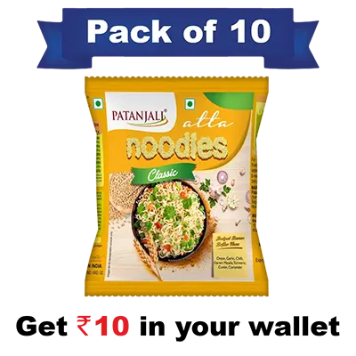 Pack of 10- Atta Noodles Classic 60g- Rs 10 Off