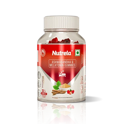 Patanjali Nutrela Ashwagandha & Melatonin Gummies (30 Gummies)
