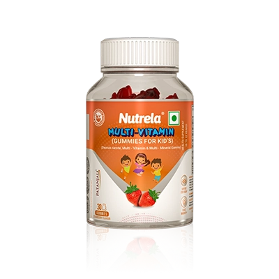 Nutrela Multi- Vitamin Kids Gummies- Straberry Flavour