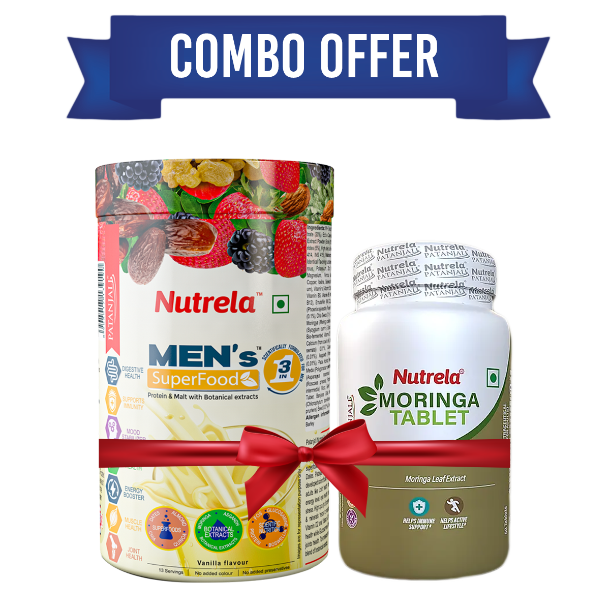 Combo Pat. Nutrela Men'S Superfood + Moringa (400G+60N)