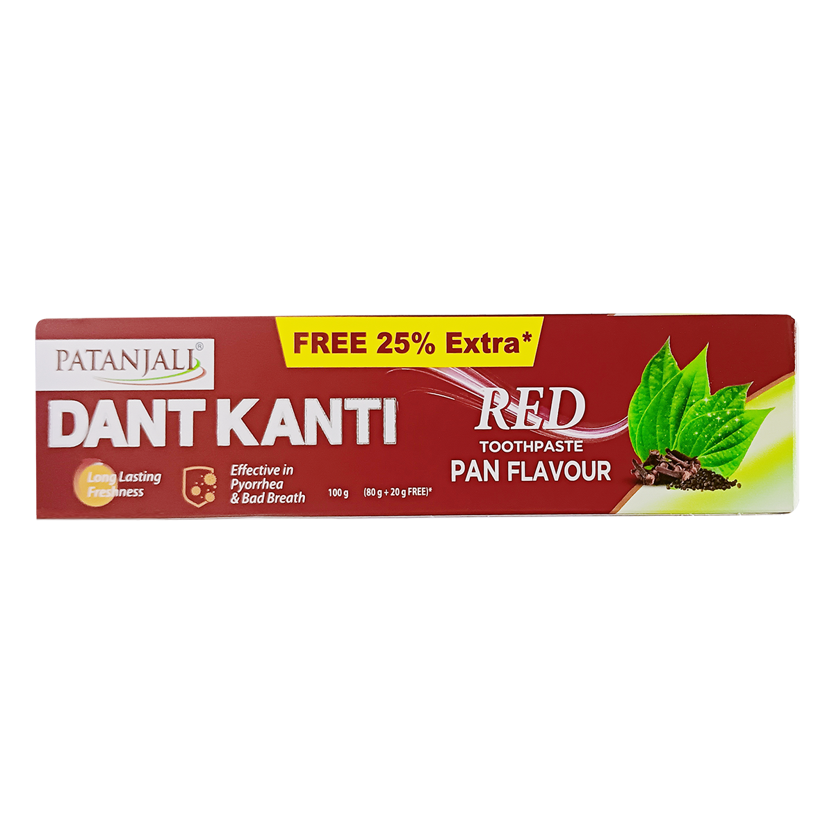 Dant Kanti Red Toothpaste (Pan Flavour) 80g+25% Extra