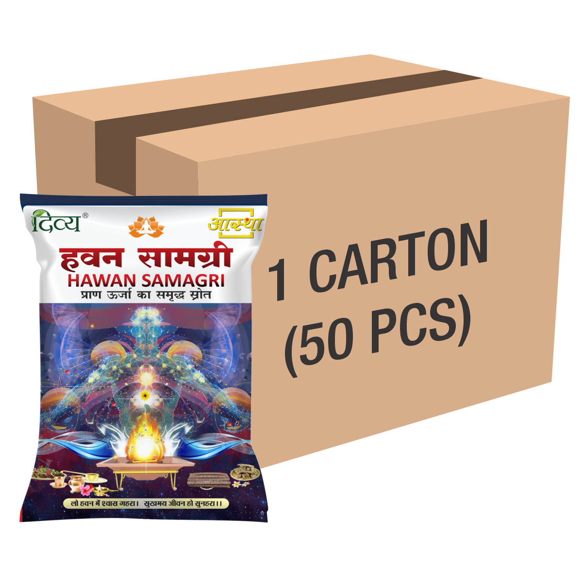 Aastha Divya Hawan Samagari 1 CLD (50 Pcs)