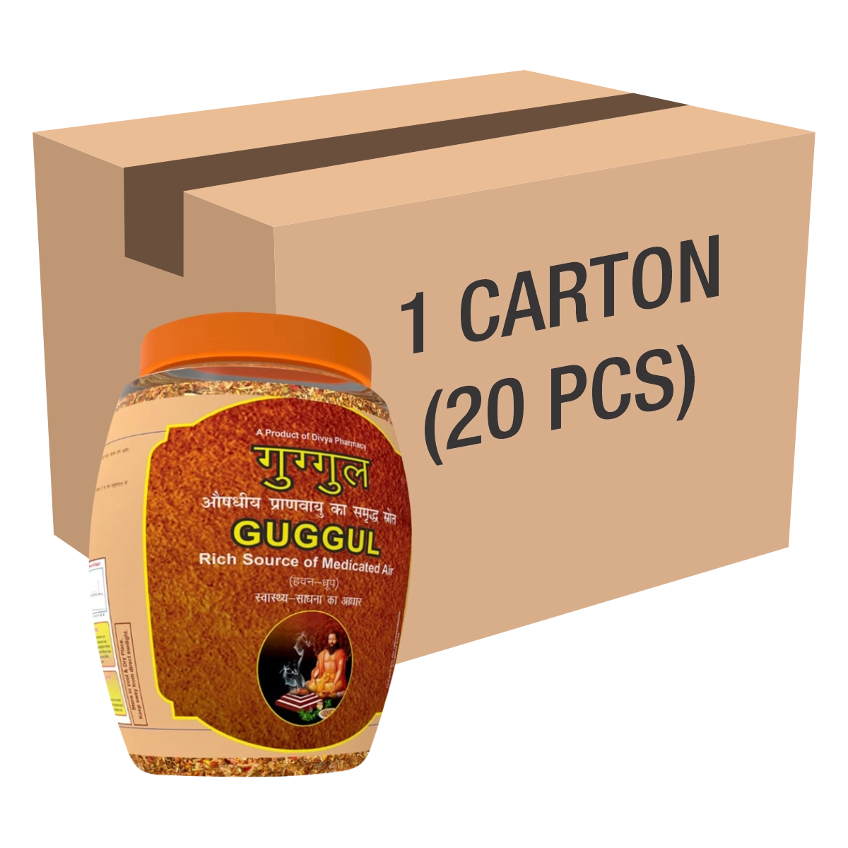 Divya Guggul Havan Dhoop 250g Jar 1 CLD  (20 Pcs)