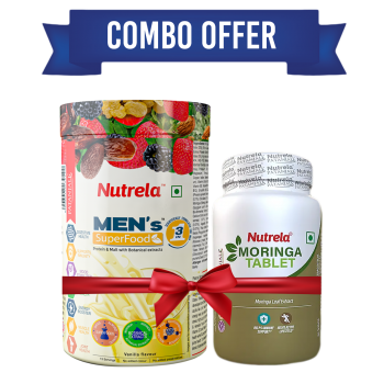 Combo Pat. Nutrela Men'S Superfood + Moringa (400G+60N)