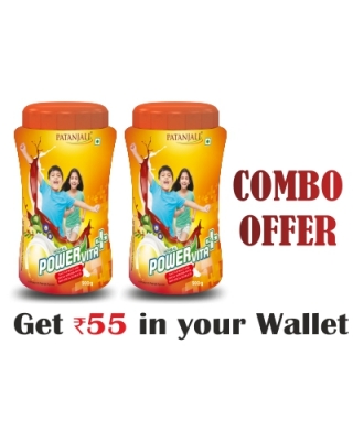 Combo- Patanjali Herbal Powervita Plus 500g (Pack of 2) - Rs 55 Off