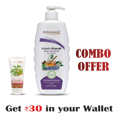 Kesh Kanti Combo- Conditioner Protein 100 ml+Hair Cleanser A. Dandruff 450 ML-  Rs 30 Off