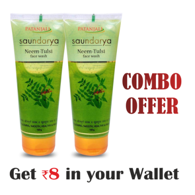 Combo- Saundarya Neem Face Wash 60ml (Pack of 2)- Rs 8 Off