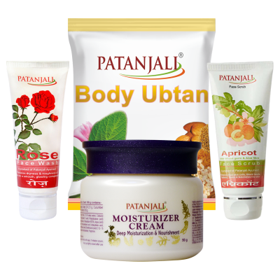 Nourishing Body Combo- BODY UBTAN 100 g+ROSE FACE WASH 60 ml+MOISTURIZER CREAM 50 gm +APRICOT FACE SCRUB 60 gm- Rs 25 Off