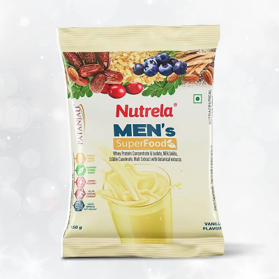 Patanjali Nutrela Men's Superfood with Protein for Digestion & Immunity | Flavour Powder